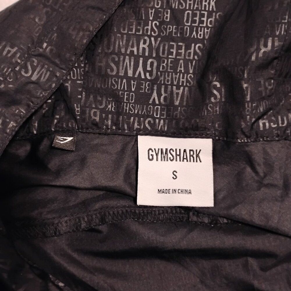 Gymshark Speed 1/4 Zip Jacket Cropped Hooded Size Small Black - Picture 6 of 9